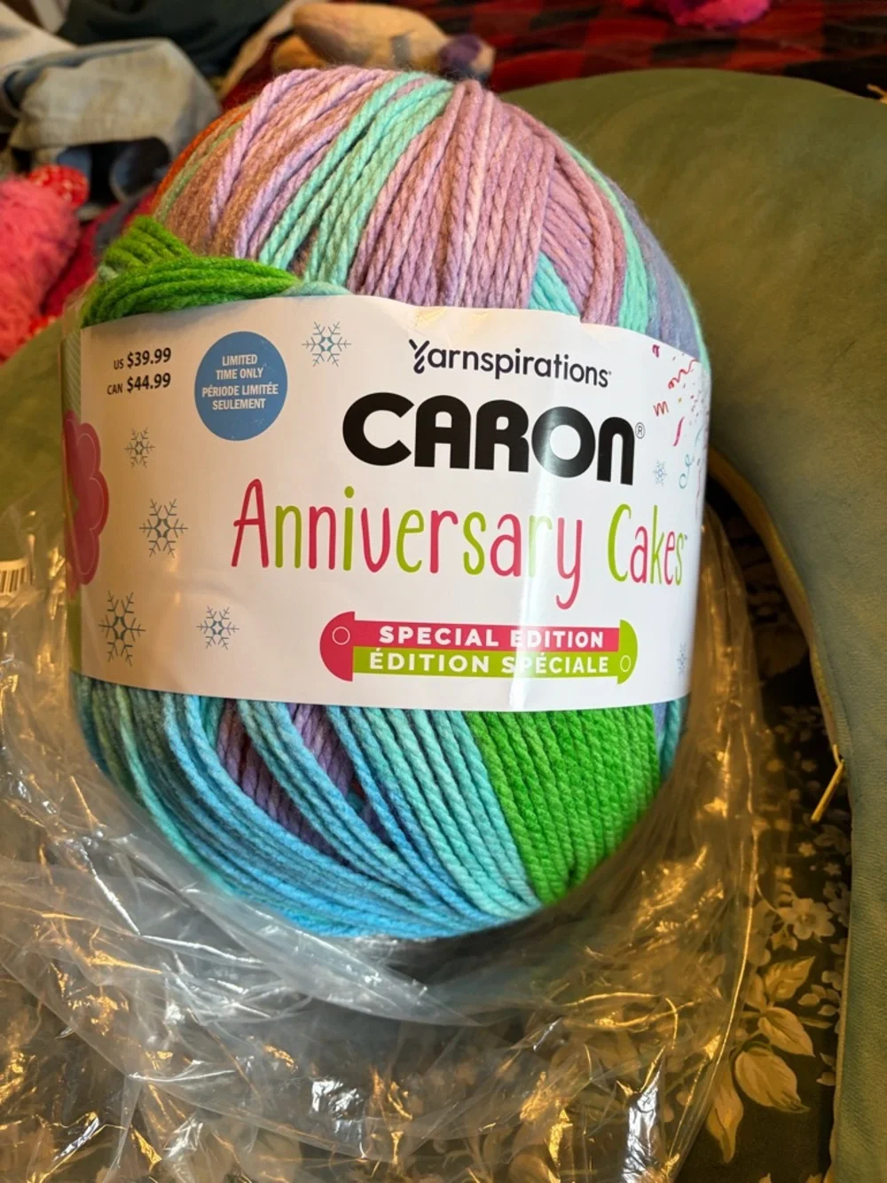 CaronAnniversary Cakes Yarn - Special Holiday Edition Mary Maximus colourway. - Picture 2 of 11
